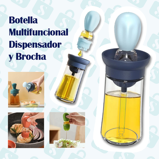 Botella Multifuncional Brocha y Dispensador de Aceite 2 en 1